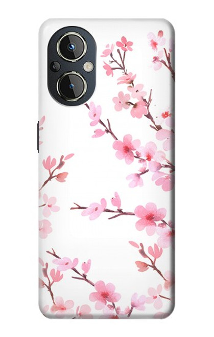 S3707 Fleur de cerisier rose fleur de printemps Etui Coque Housse pour OnePlus Nord N20 5G