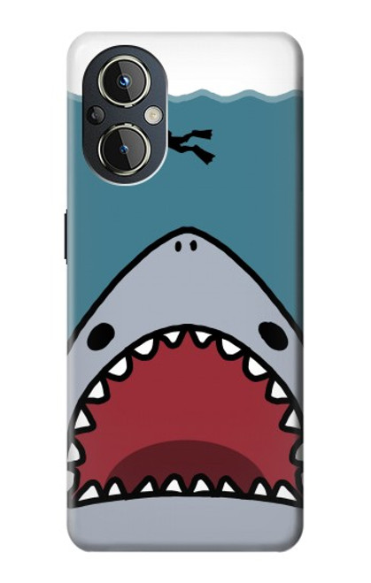 S3825 Plongée en mer de requin de dessin animé Etui Coque Housse pour OnePlus Nord N20 5G