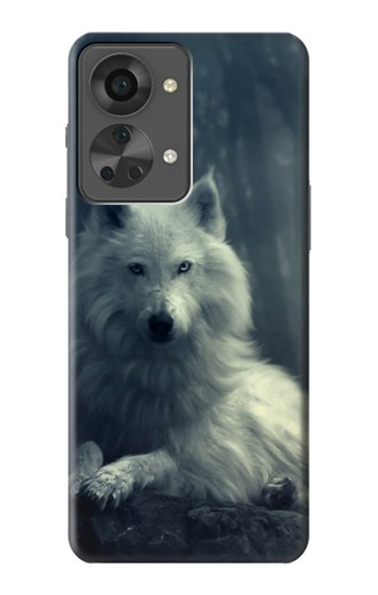 S1516 Loup blanc Etui Coque Housse pour OnePlus Nord 2T