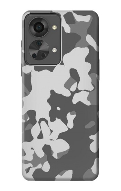 S2186 Gris Camo Camouflage Imprimé graphique Etui Coque Housse pour OnePlus Nord 2T