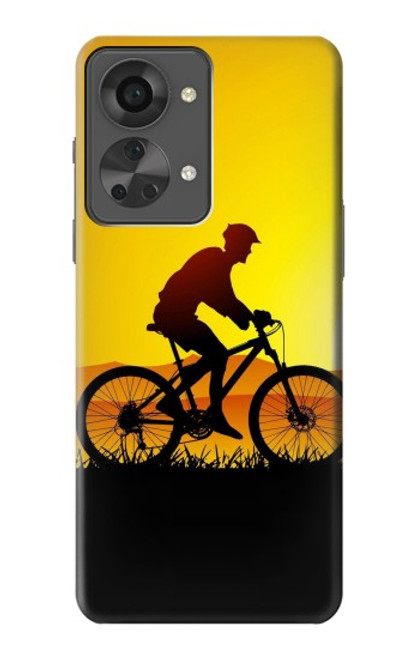 S2385 Vélo Vélo Coucher de soleil Etui Coque Housse pour OnePlus Nord 2T