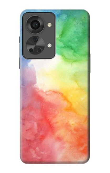 S2945 Aquarelle colorée Etui Coque Housse pour OnePlus Nord 2T