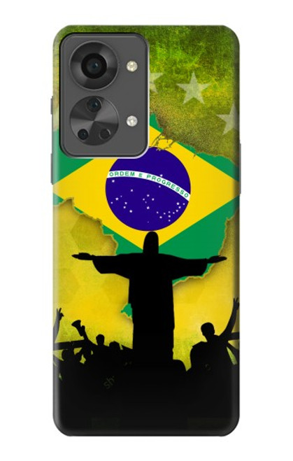 S2981 Brésil Football Football Etui Coque Housse pour OnePlus Nord 2T