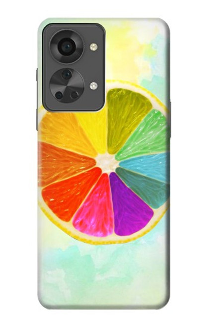 S3493 citron coloré Etui Coque Housse pour OnePlus Nord 2T