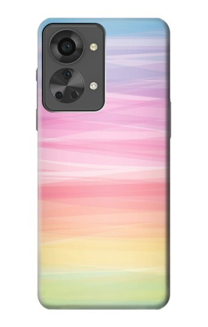 S3507 Coloré Arc-en-ciel pastel Etui Coque Housse pour OnePlus Nord 2T