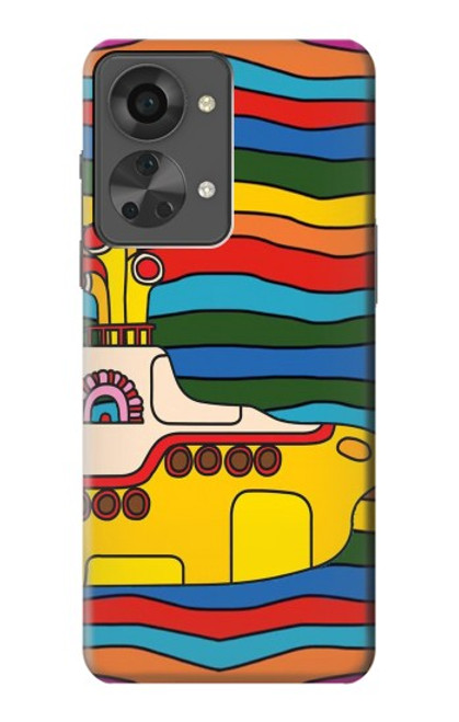 S3599 Hippie submarin Jaune Etui Coque Housse pour OnePlus Nord 2T