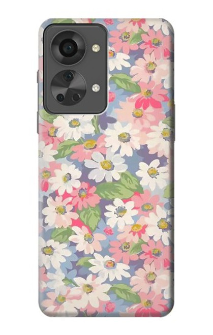 S3688 Motif d'art floral floral Etui Coque Housse pour OnePlus Nord 2T