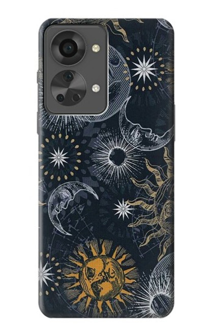 S3702 Lune et soleil Etui Coque Housse pour OnePlus Nord 2T