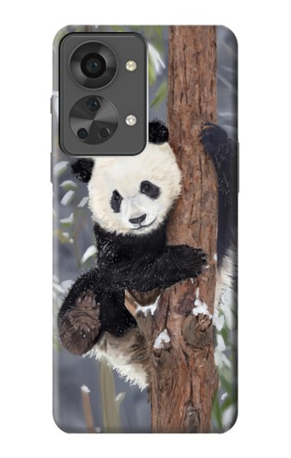 S3793 Peinture de neige mignon bébé panda Etui Coque Housse pour OnePlus Nord 2T