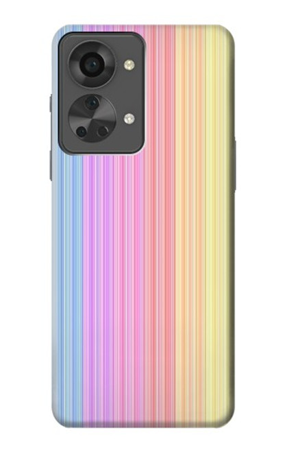 S3849 Couleurs verticales colorées Etui Coque Housse pour OnePlus Nord 2T