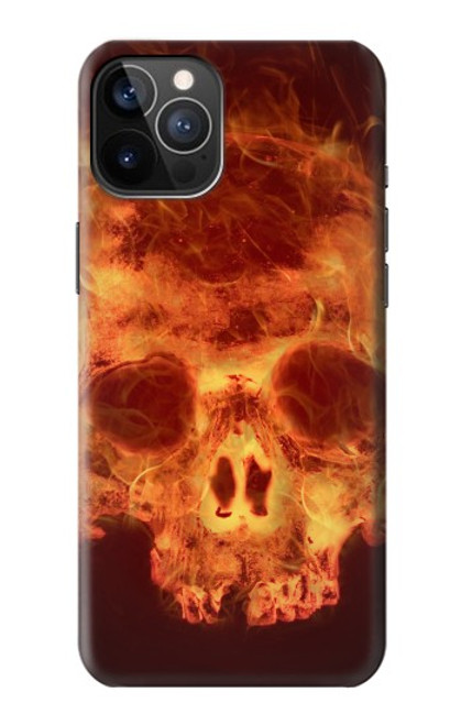 S3881 Crâne de feu Etui Coque Housse pour iPhone 12, iPhone 12 Pro