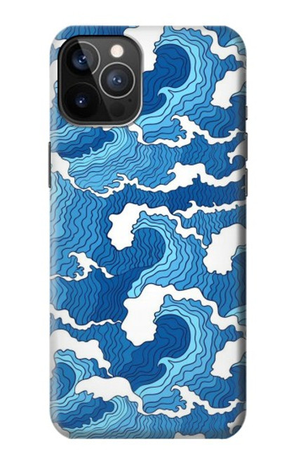 S3901 Vagues esthétiques de l'océan de tempête Etui Coque Housse pour iPhone 12, iPhone 12 Pro