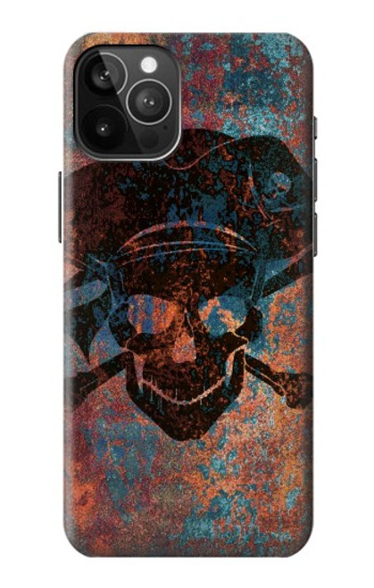 S3895 Pirate Crâne Métal Etui Coque Housse pour iPhone 12 Pro Max