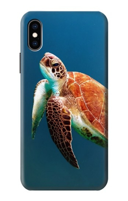 S3899 Tortue de mer Etui Coque Housse pour iPhone X, iPhone XS