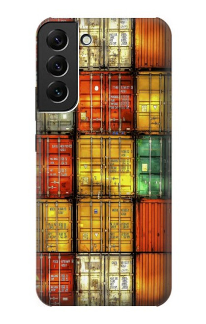 S3861 Bloc de conteneur coloré Etui Coque Housse pour Samsung Galaxy S22 Plus