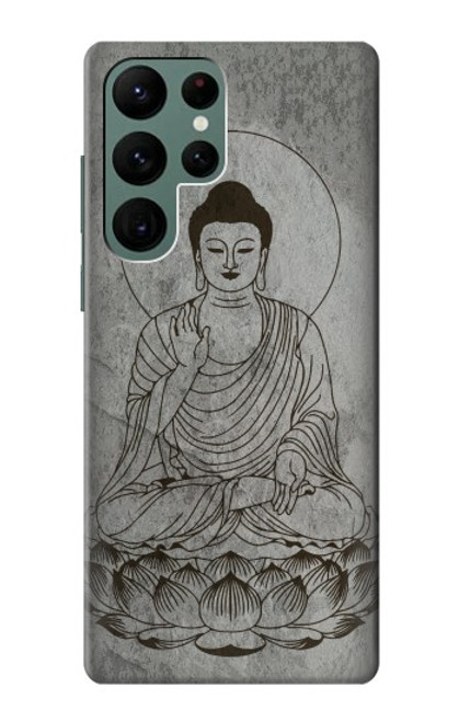 S3873 Dessin au trait Bouddha Etui Coque Housse pour Samsung Galaxy S22 Ultra
