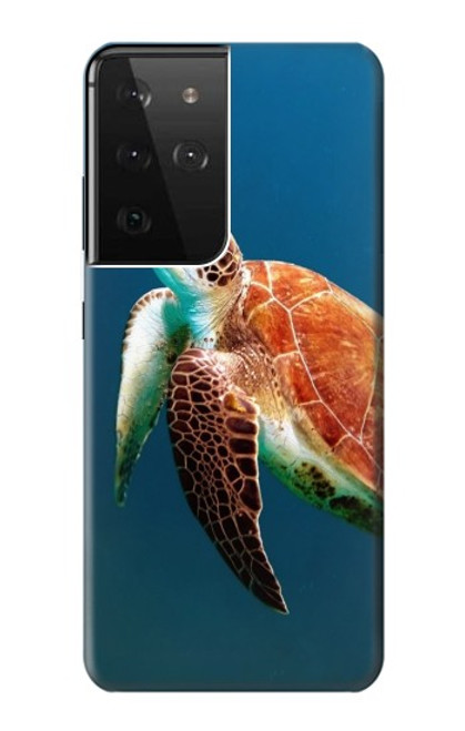 S3899 Tortue de mer Etui Coque Housse pour Samsung Galaxy S21 Ultra 5G