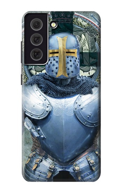 S3864 Templier Médiéval Chevalier Armure Lourde Etui Coque Housse pour Samsung Galaxy S21 FE 5G