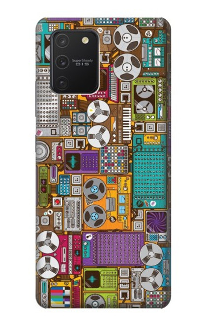 S3879 Griffonnage de musique rétro Etui Coque Housse pour Samsung Galaxy S10 Lite