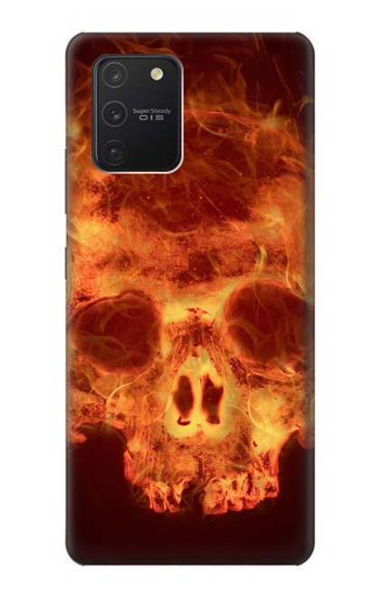 S3881 Crâne de feu Etui Coque Housse pour Samsung Galaxy S10 Lite