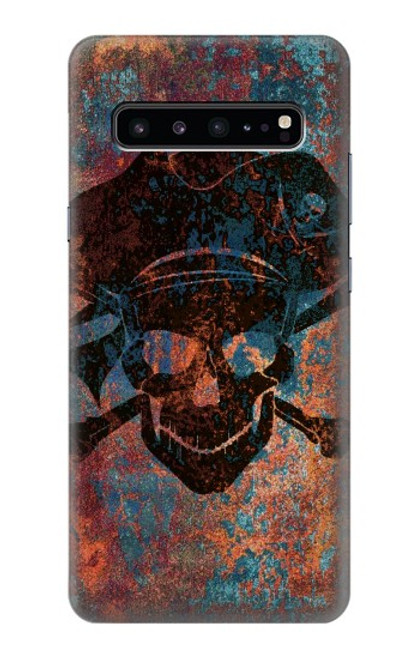 S3895 Pirate Crâne Métal Etui Coque Housse pour Samsung Galaxy S10 5G