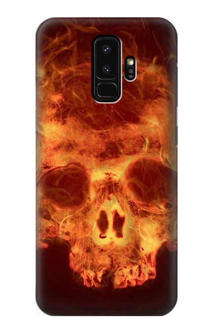 S3881 Crâne de feu Etui Coque Housse pour Samsung Galaxy S9 Plus