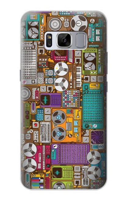 S3879 Griffonnage de musique rétro Etui Coque Housse pour Samsung Galaxy S8