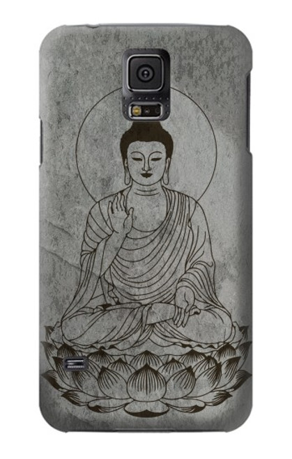 S3873 Dessin au trait Bouddha Etui Coque Housse pour Samsung Galaxy S5