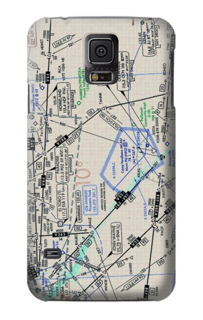 S3882 Carte de vol en route Etui Coque Housse pour Samsung Galaxy S5