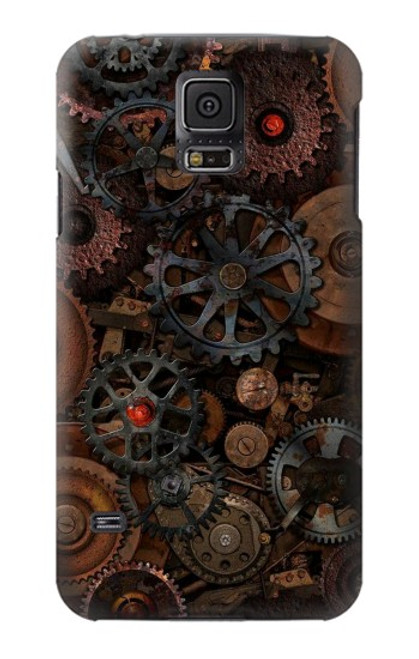 S3884 Engrenages Mécaniques Steampunk Etui Coque Housse pour Samsung Galaxy S5