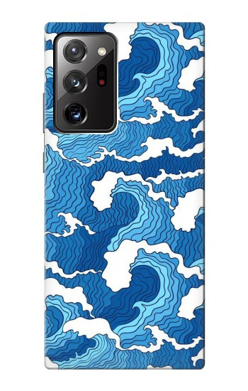 S3901 Vagues esthétiques de l'océan de tempête Etui Coque Housse pour Samsung Galaxy Note 20 Ultra, Ultra 5G