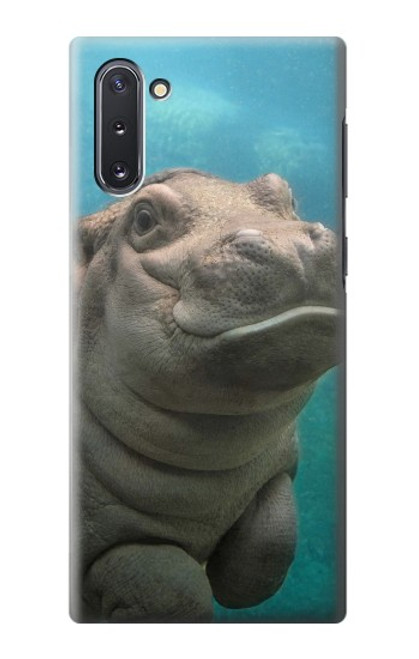 S3871 mignon, bébé, hippopotame, hippopotame Etui Coque Housse pour Samsung Galaxy Note 10