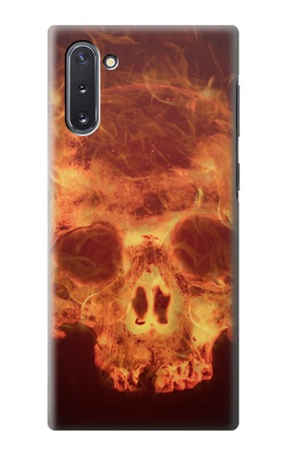 S3881 Crâne de feu Etui Coque Housse pour Samsung Galaxy Note 10