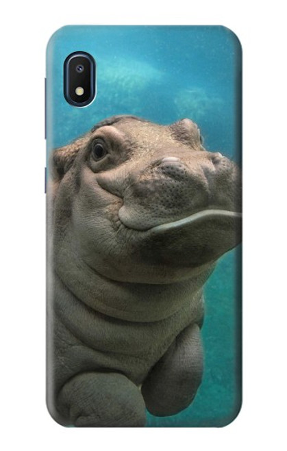 S3871 mignon, bébé, hippopotame, hippopotame Etui Coque Housse pour Samsung Galaxy A10e