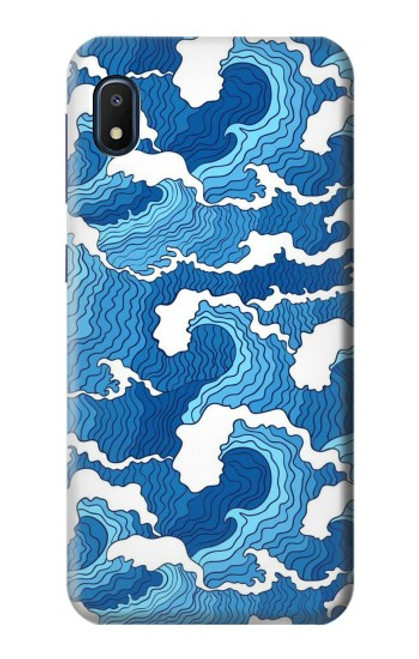 S3901 Vagues esthétiques de l'océan de tempête Etui Coque Housse pour Samsung Galaxy A10e