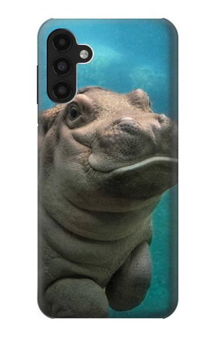 S3871 mignon, bébé, hippopotame, hippopotame Etui Coque Housse pour Samsung Galaxy A13 4G