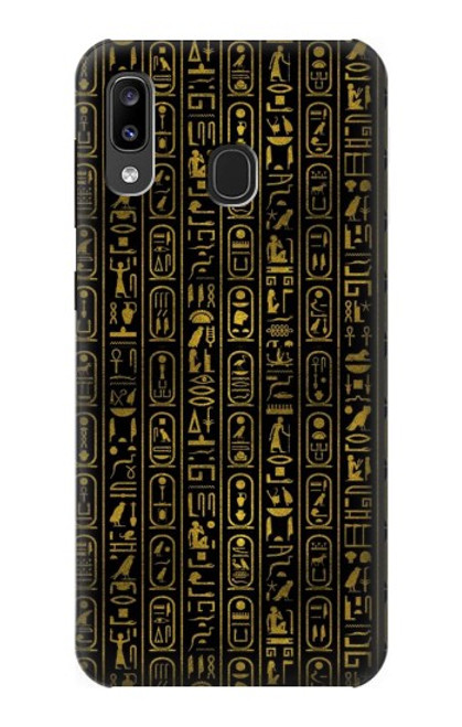 S3869 Hiéroglyphe égyptien antique Etui Coque Housse pour Samsung Galaxy A20, Galaxy A30