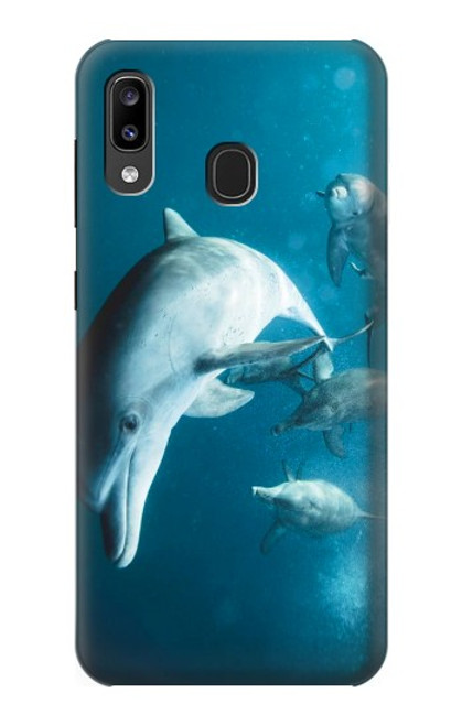 S3878 Dauphin Etui Coque Housse pour Samsung Galaxy A20, Galaxy A30