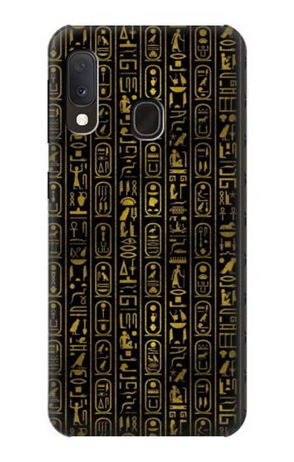 S3869 Hiéroglyphe égyptien antique Etui Coque Housse pour Samsung Galaxy A20e