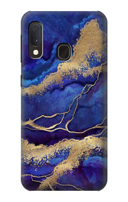 S3906 Marbre violet bleu marine Etui Coque Housse pour Samsung Galaxy A20e