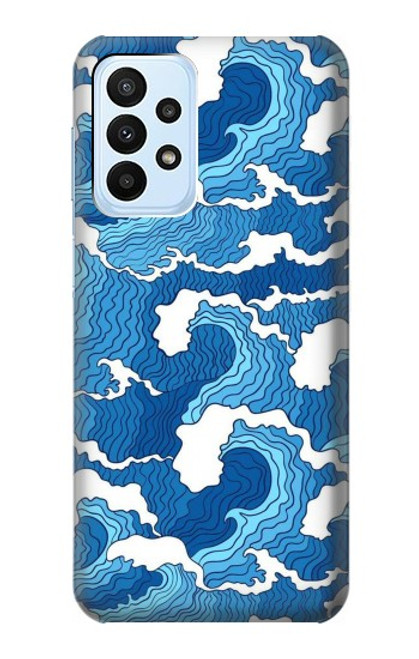 S3901 Vagues esthétiques de l'océan de tempête Etui Coque Housse pour Samsung Galaxy A23