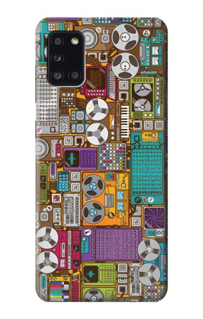 S3879 Griffonnage de musique rétro Etui Coque Housse pour Samsung Galaxy A31