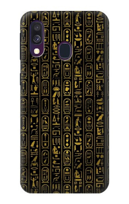 S3869 Hiéroglyphe égyptien antique Etui Coque Housse pour Samsung Galaxy A40