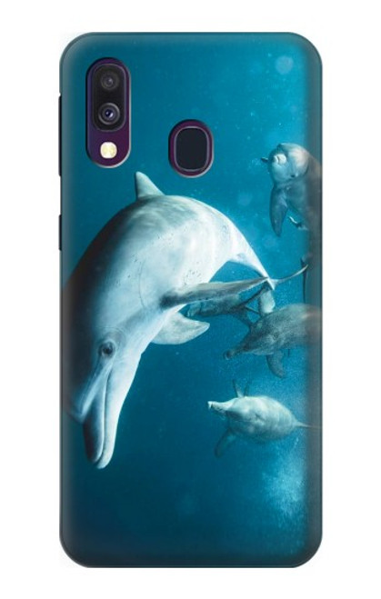 S3878 Dauphin Etui Coque Housse pour Samsung Galaxy A40