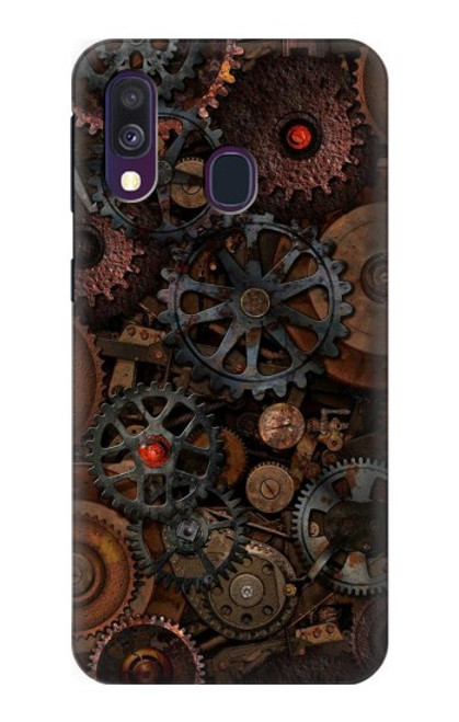 S3884 Engrenages Mécaniques Steampunk Etui Coque Housse pour Samsung Galaxy A40