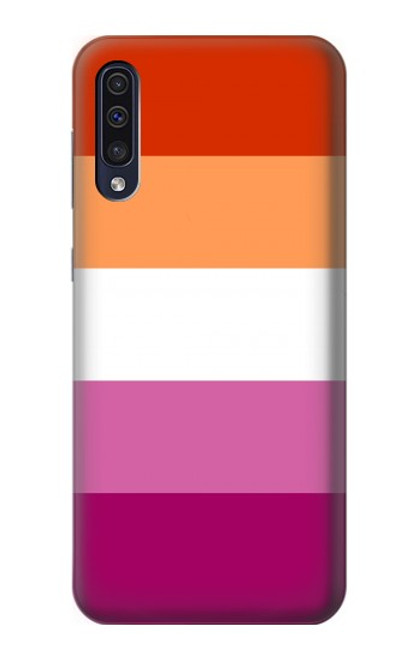 S3887 Drapeau de la fierté lesbienne Etui Coque Housse pour Samsung Galaxy A50