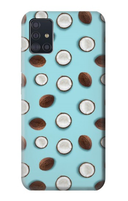 S3860 Motif à pois de noix de coco Etui Coque Housse pour Samsung Galaxy A51 5G