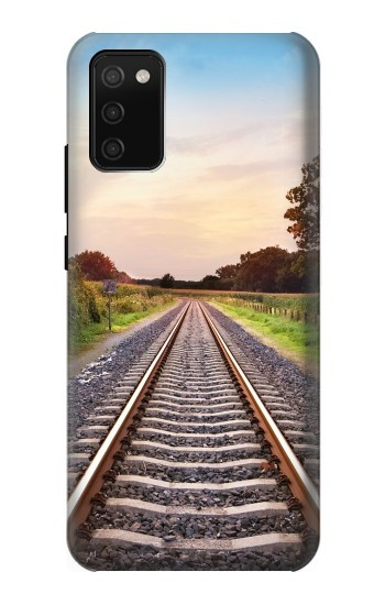 S3866 Voie ferrée droite Etui Coque Housse pour Samsung Galaxy A02s, Galaxy M02s  (NOT FIT with Galaxy A02s Verizon SM-A025V)