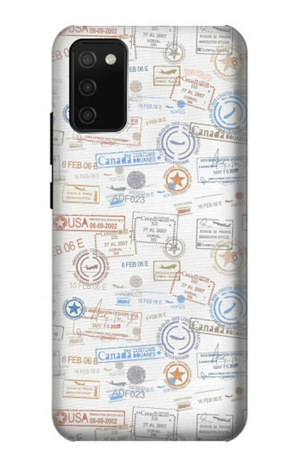 S3903 Timbres de voyage Etui Coque Housse pour Samsung Galaxy A02s, Galaxy M02s  (NOT FIT with Galaxy A02s Verizon SM-A025V)