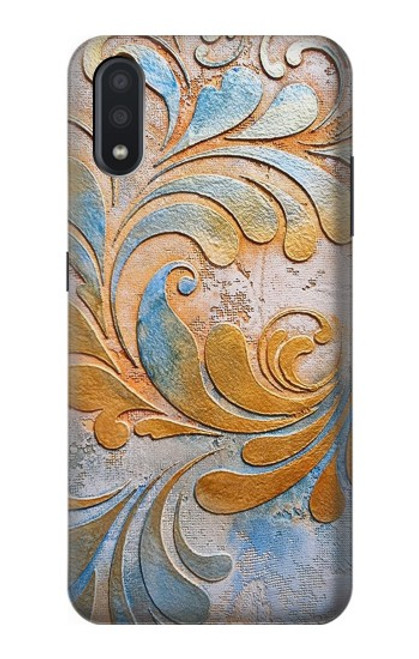 S3875 Tapis vintage en toile Etui Coque Housse pour Samsung Galaxy A01